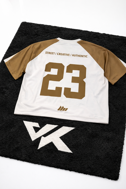 Remera Oversize Street 23 – Cream/Brown