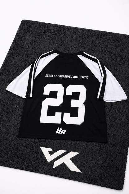 Remera Oversize Street 23 – Black/White