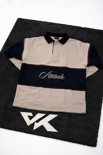 Buzo Polo Attitude Beige & Negro