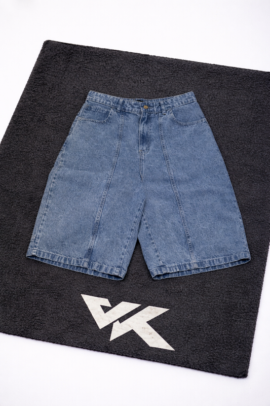 Bermuda Baggy Jean Azul