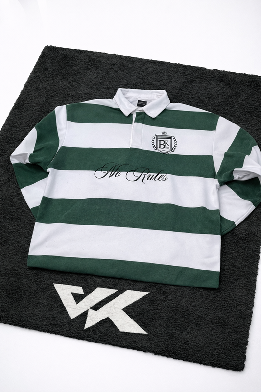 Buzo Rugby Bintage Verde & Blanco