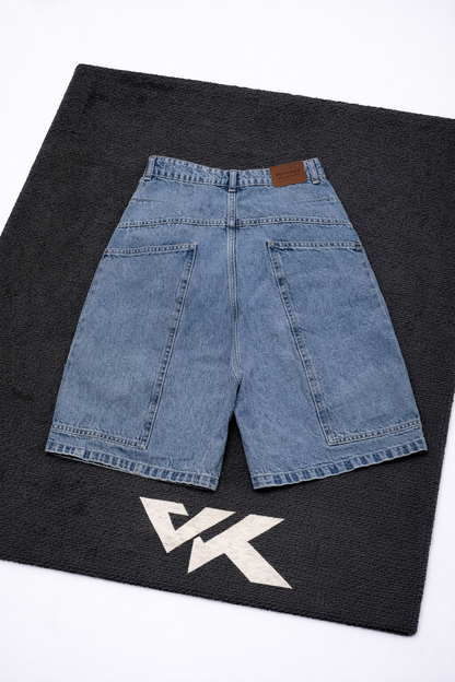 Bermuda Baggy Jean Azul
